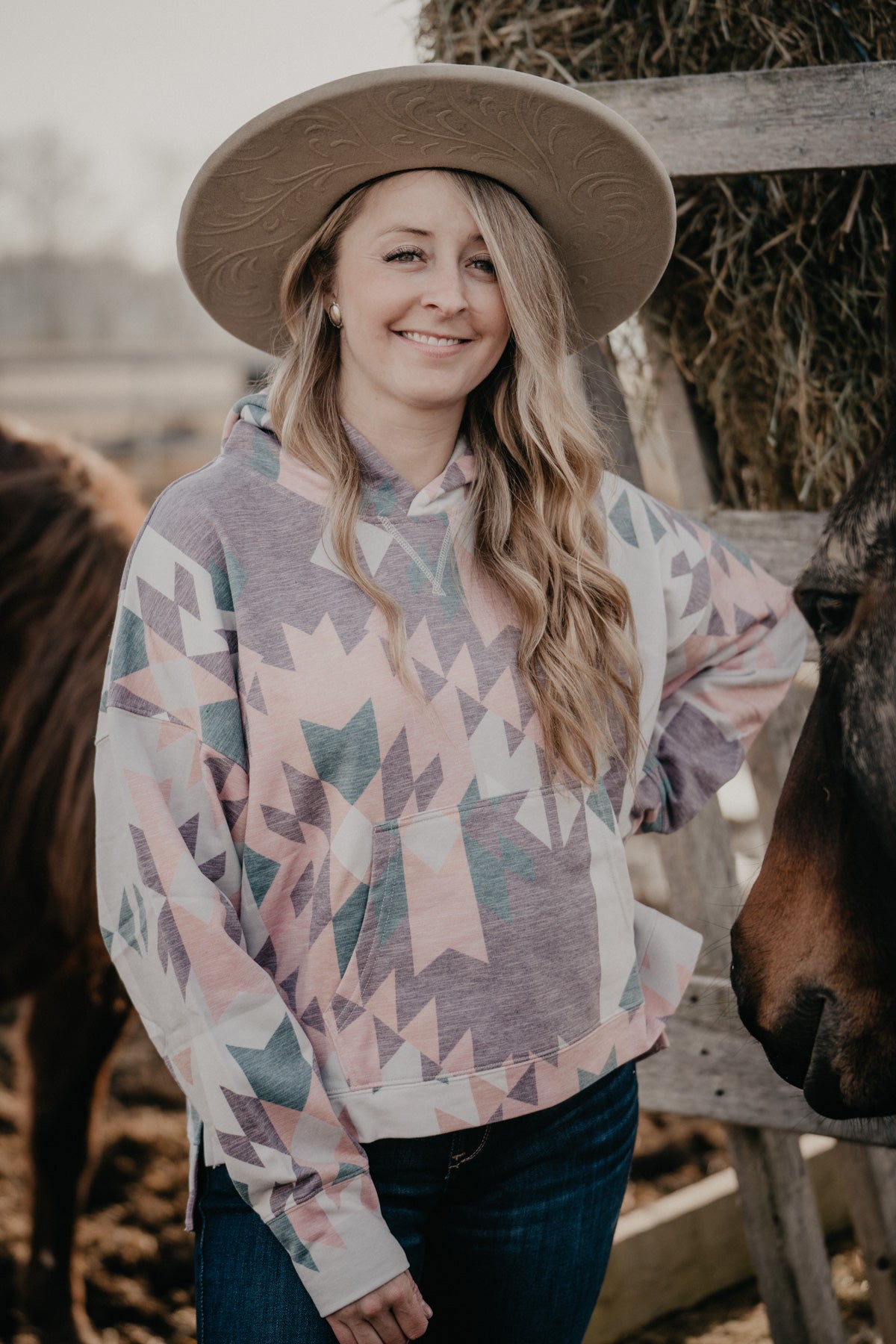 'Paloma' Hooey Pastel Printed Casual Hoodie (S - XXL)