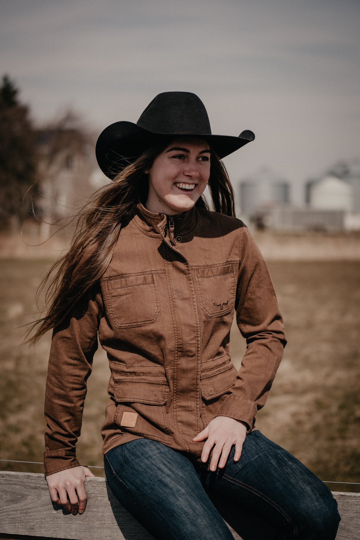 'Riggin' Women's Brown Utility Jacket by Kimes Ranch (S - XXL)