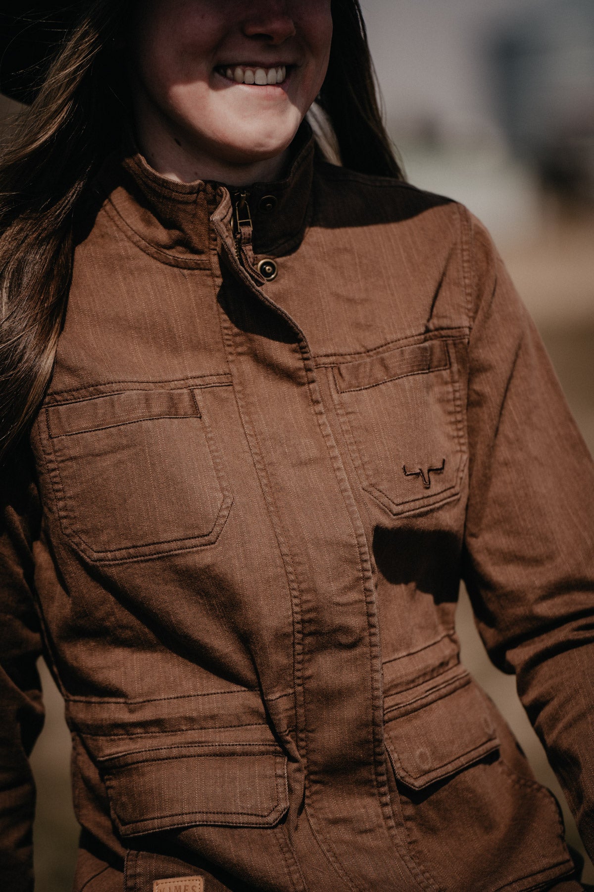'Riggin' Women's Brown Utility Jacket by Kimes Ranch (S - XXL)