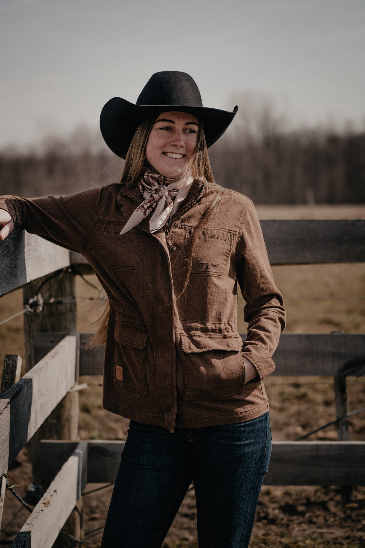 'Riggin' Women's Brown Utility Jacket by Kimes Ranch (S - XXL)