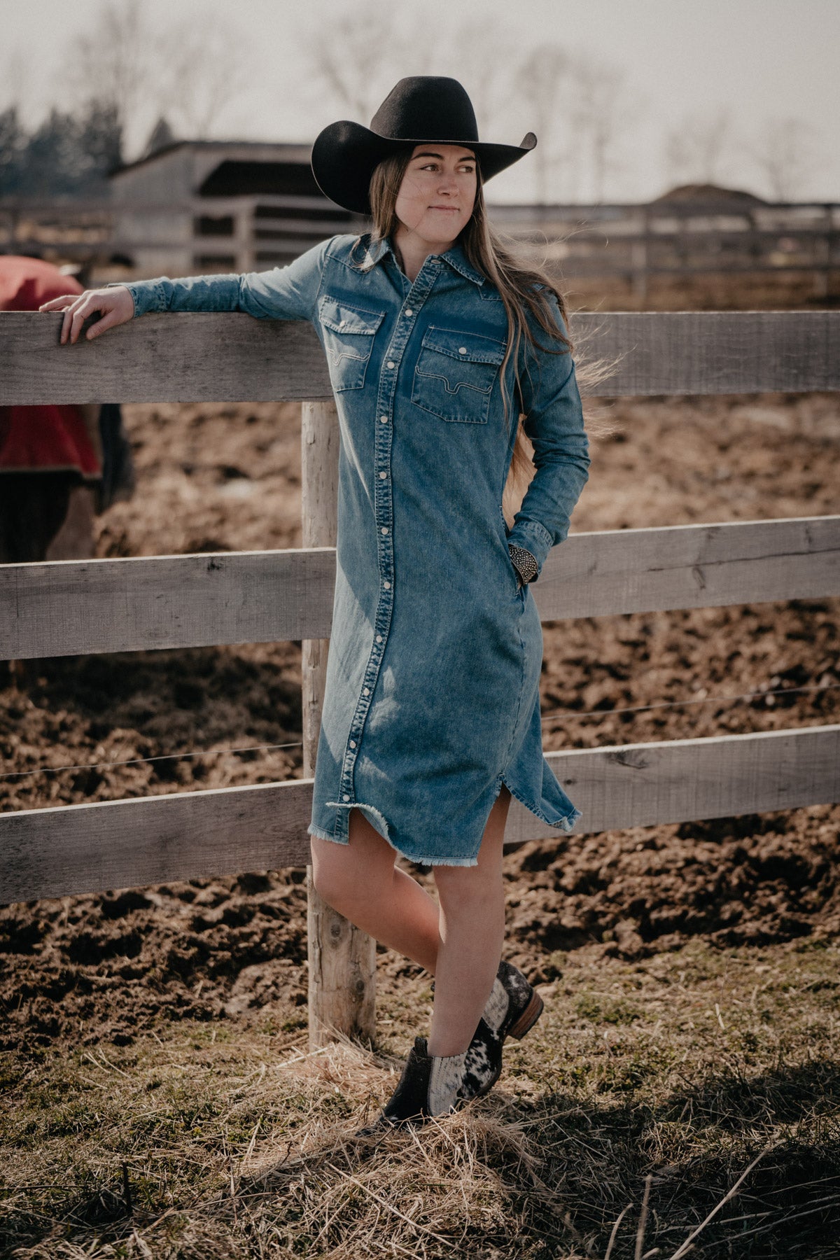 'Sundowner' Denim Dress by Kimes Ranch (S - XXL; 2 Washes)