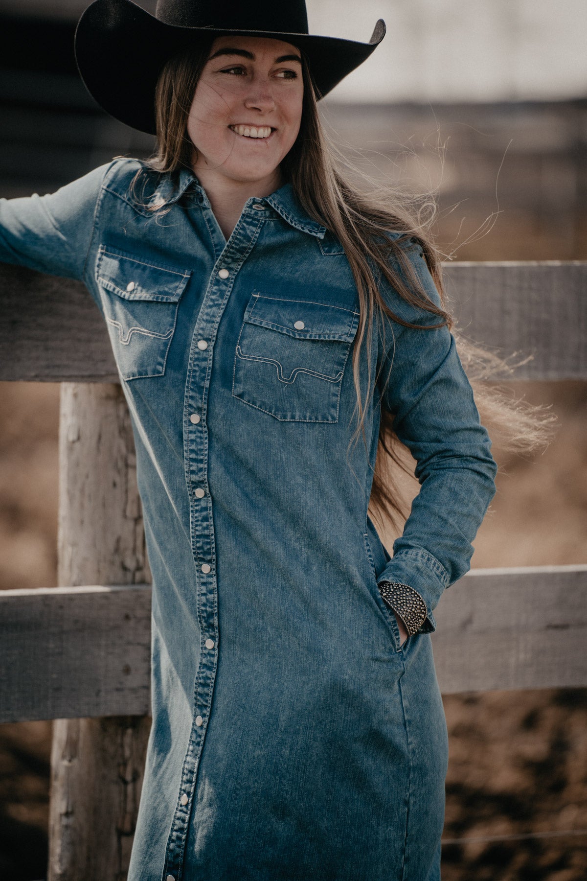 'Sundowner' Denim Dress by Kimes Ranch (S - XXL; 2 Washes)