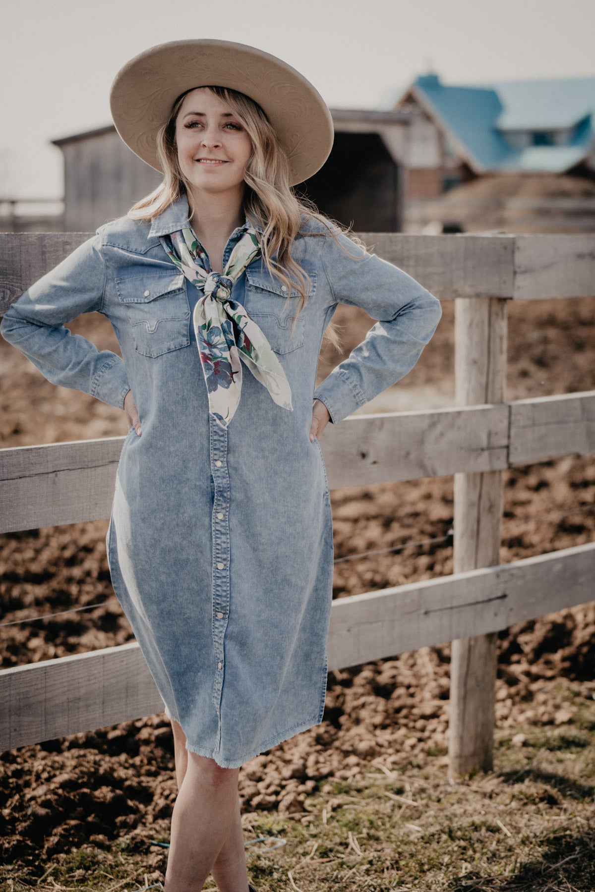 'Sundowner' Denim Dress by Kimes Ranch (S - XXL; 2 Washes)