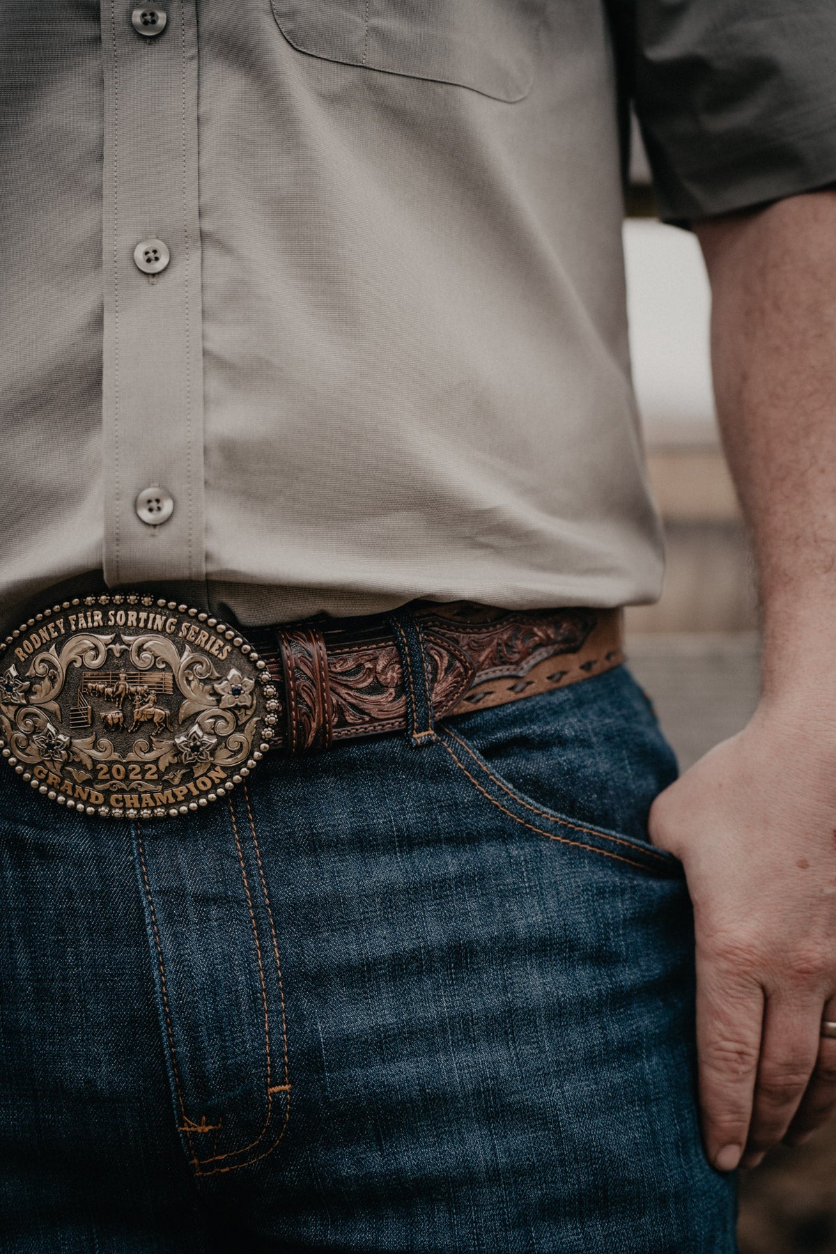 Nocona Rough Out Men's Belt with Buck Lace Stitching (32" to 44")