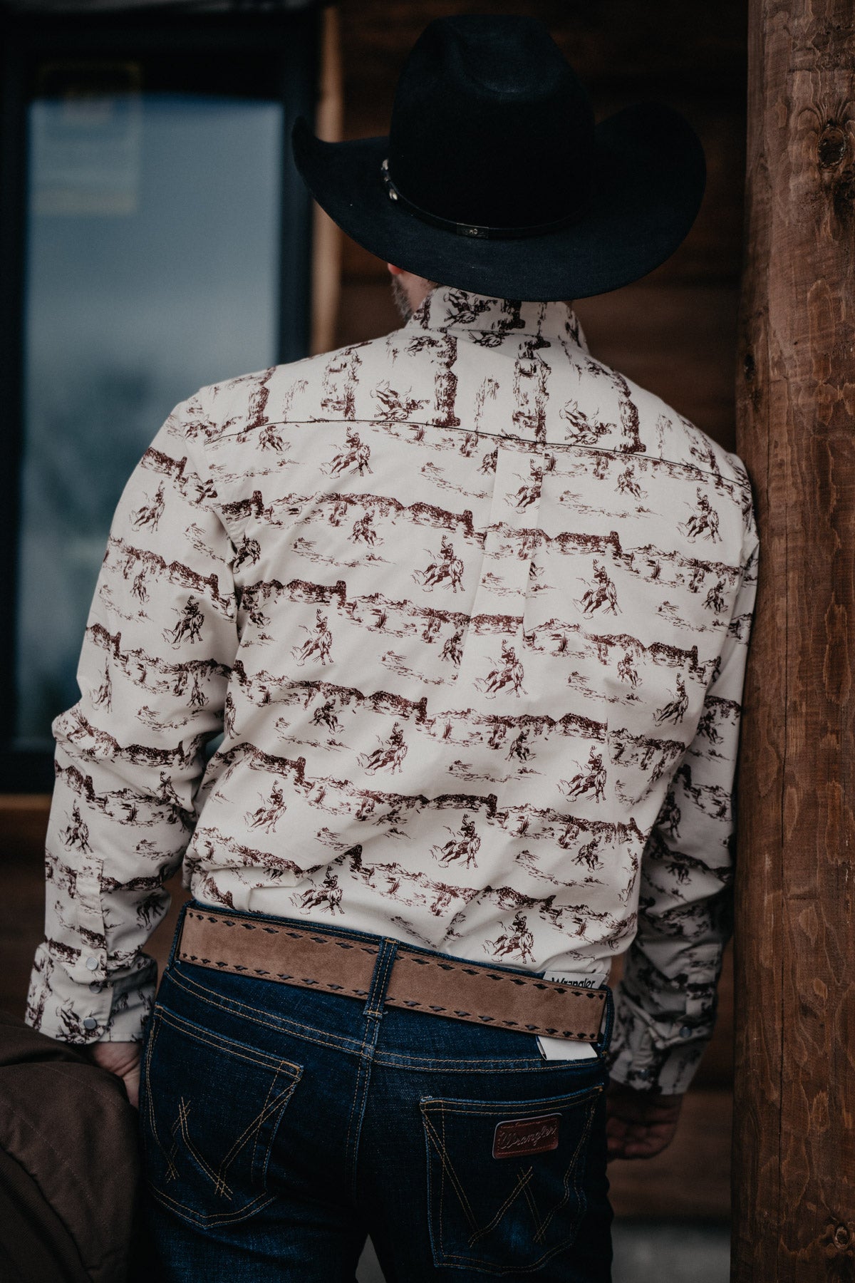 Men's Western Scene Pearl Snap by Justin Boots