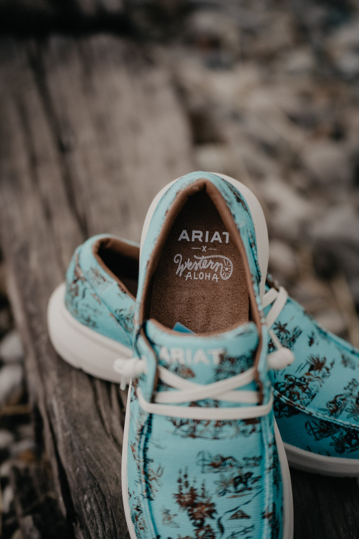 Turquoise Western Aloha X Ariat Hilo Shoes