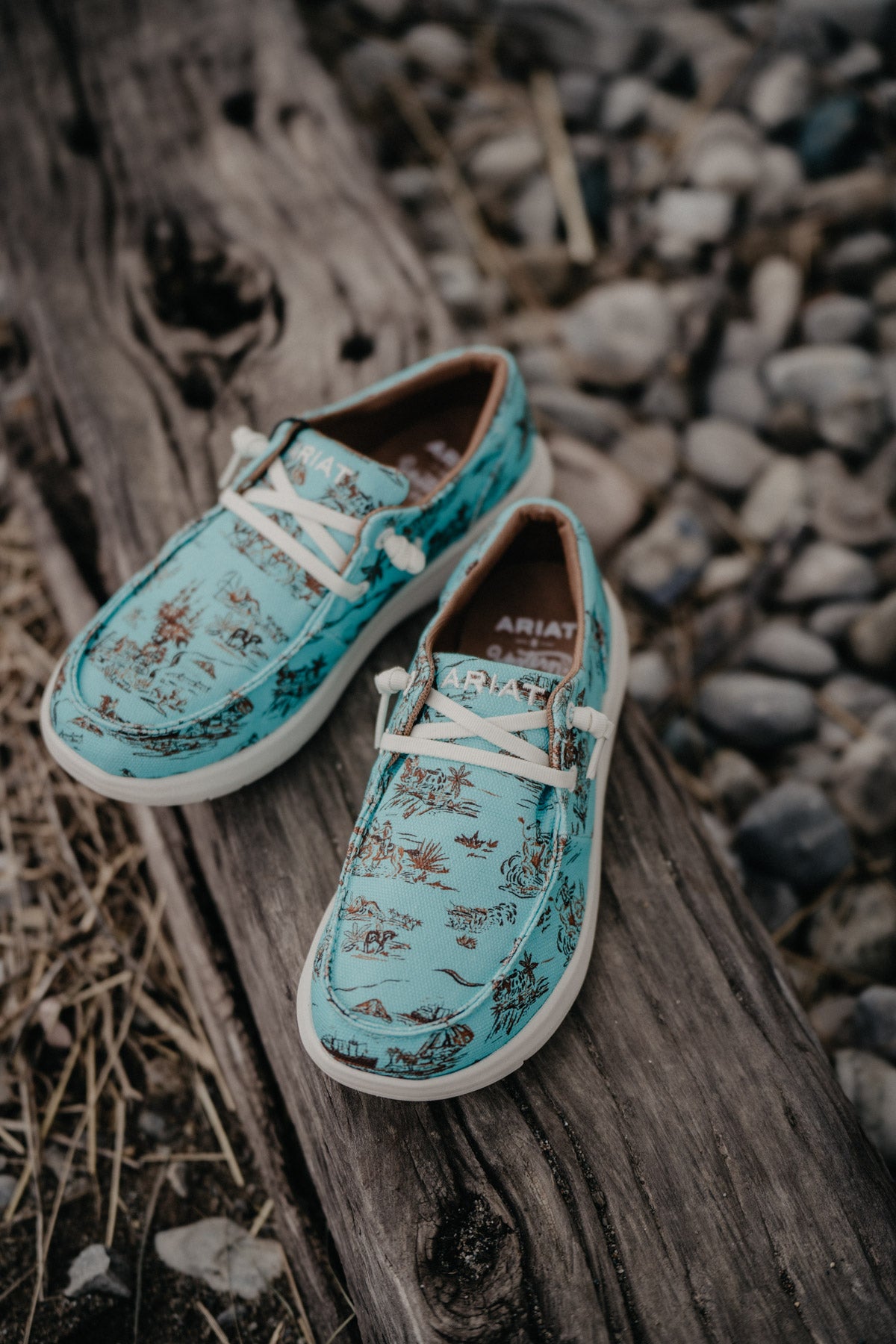 Turquoise Western Aloha X Ariat Hilo Shoes