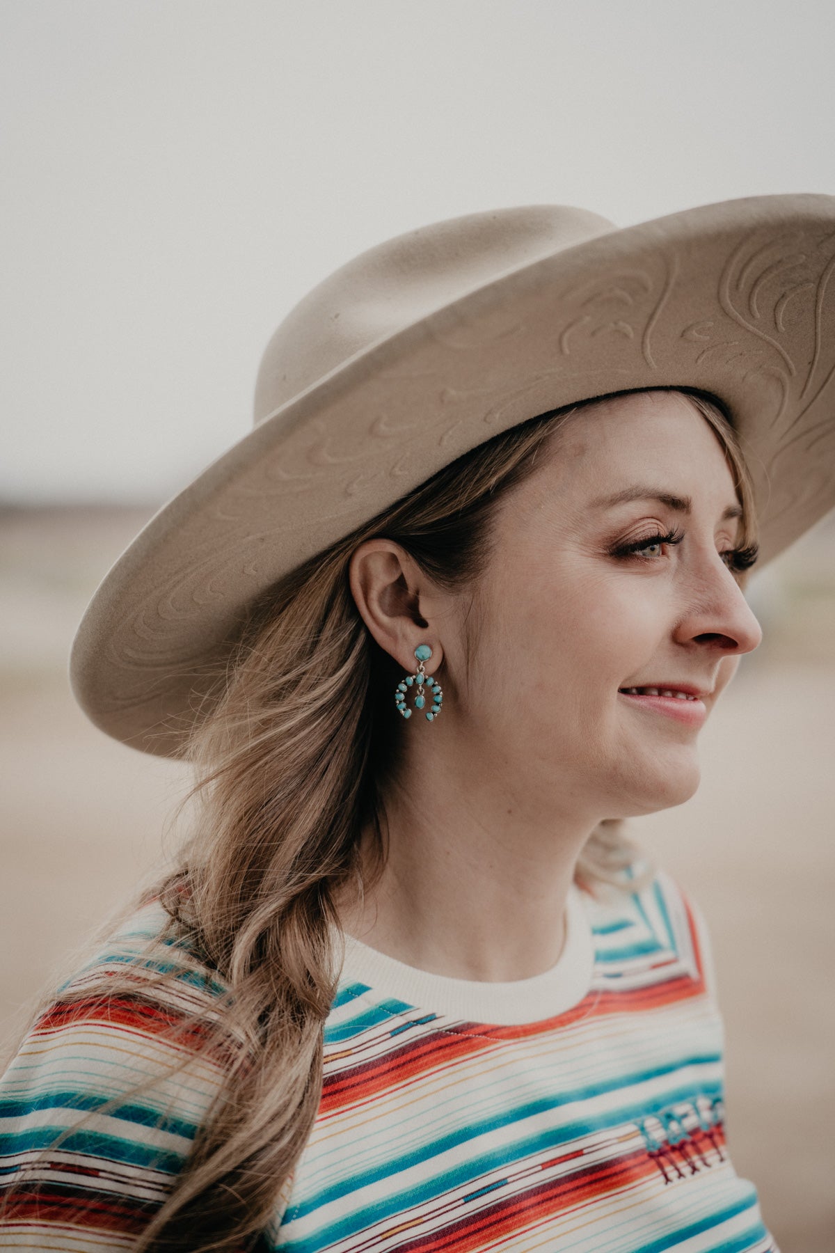 Genuine Turquoise Mini Naja Earrings