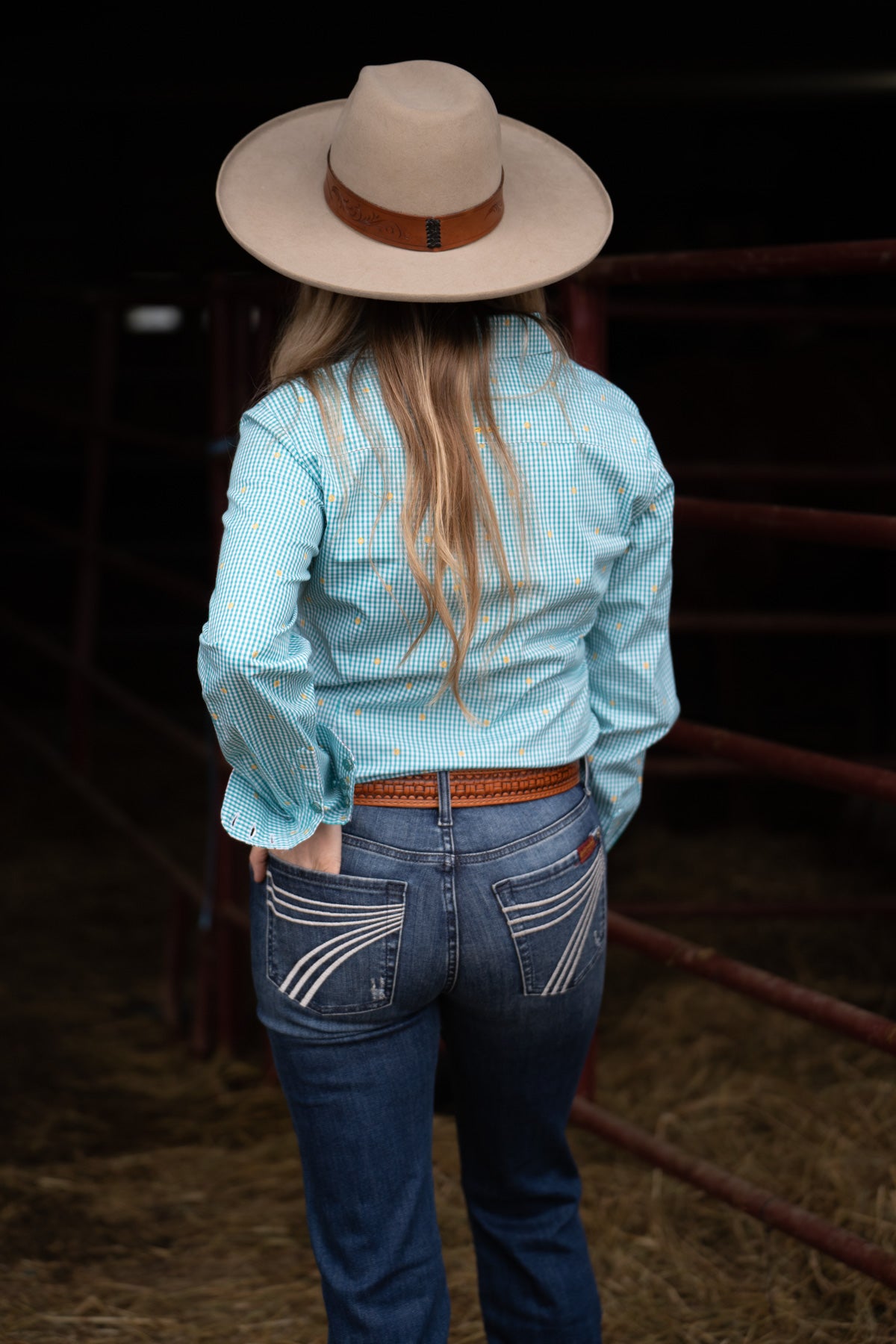 Green Checkered Women's Ariat Kirby Shirt (XS - XXL)