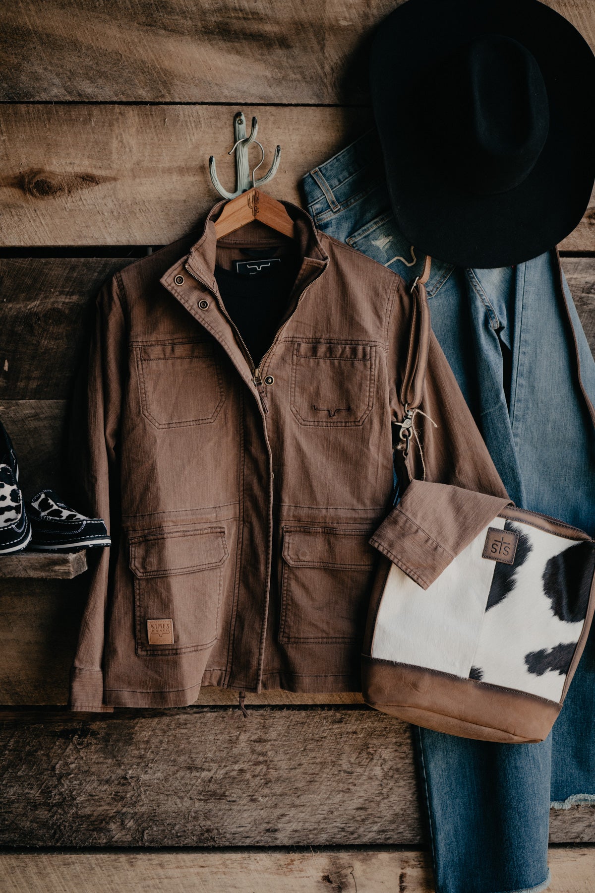 'Riggin' Women's Brown Utility Jacket by Kimes Ranch (S - XXL)