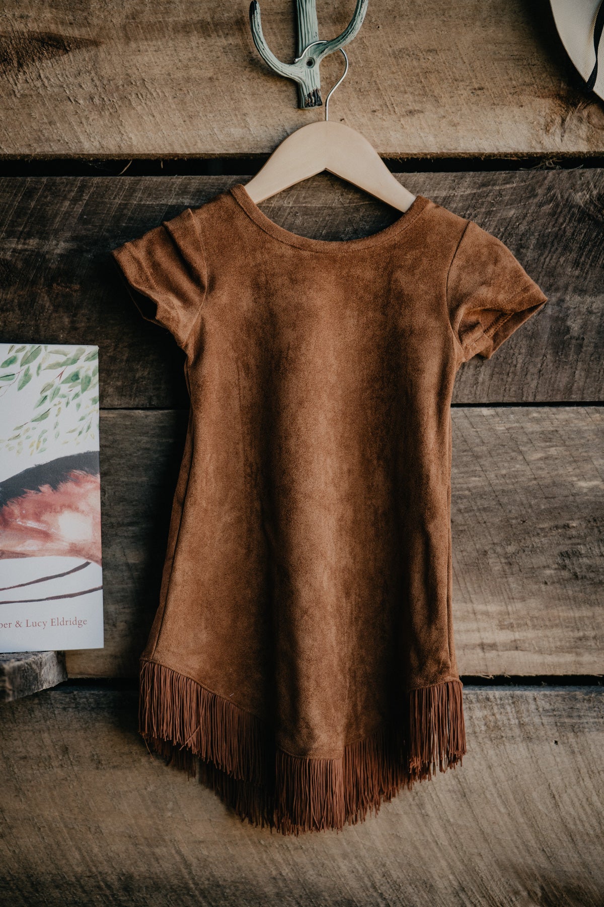 Brown Suede Dress with Fringe (3-6M to 7T)