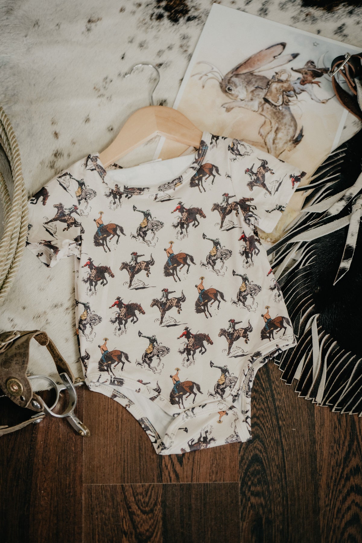 Bronc Print Onesie (0-3M to 2T)