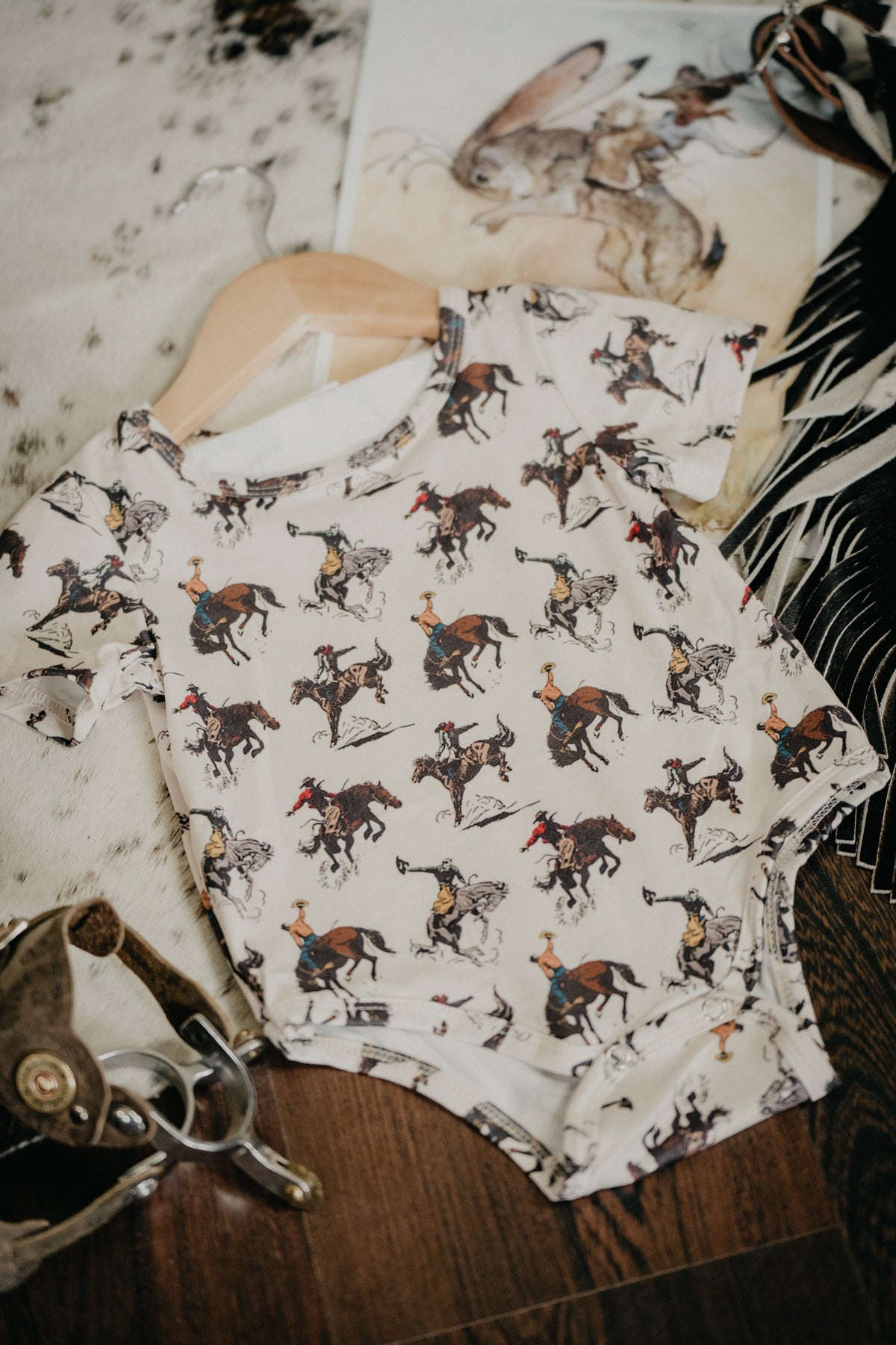 Bronc Print Onesie (0-3M to 2T)