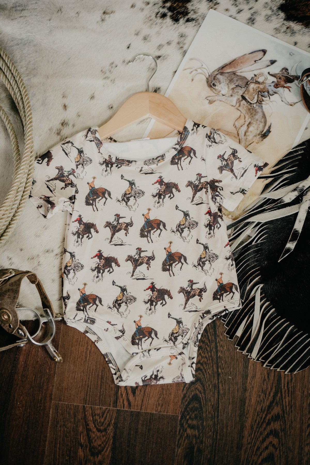 Bronc Print Onesie (0-3M to 2T)