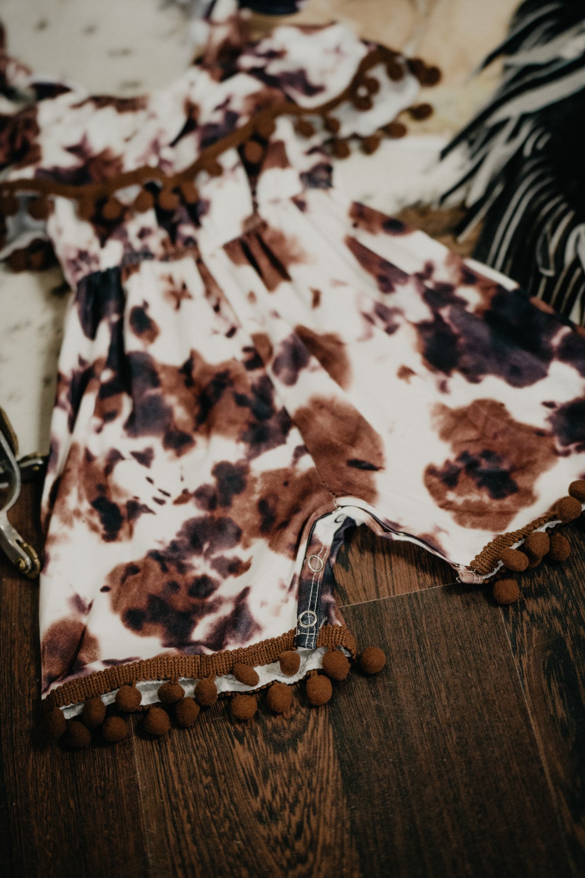 Cowprint Romper with Tassels (3-6M to 8/9T)