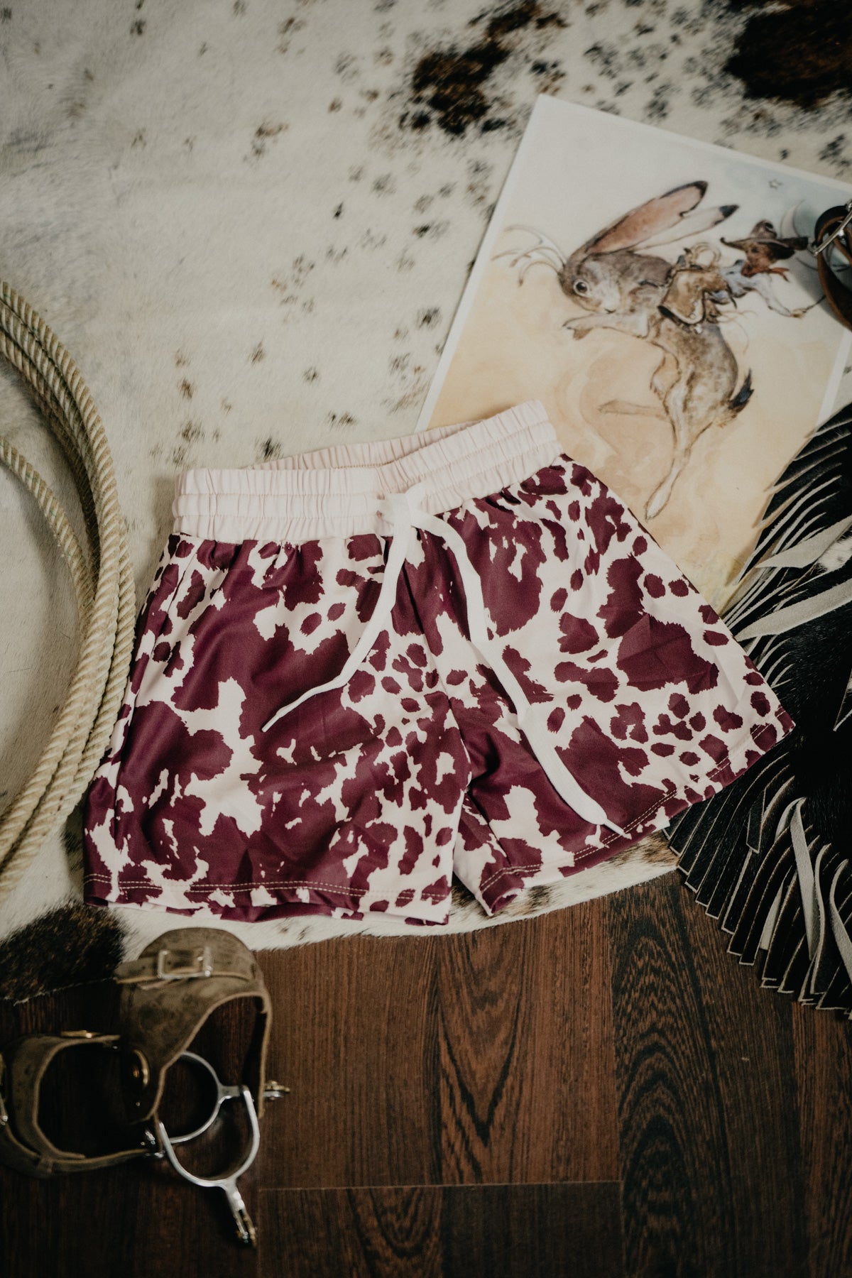 Cowprint Swim Short (2T to 10/12)