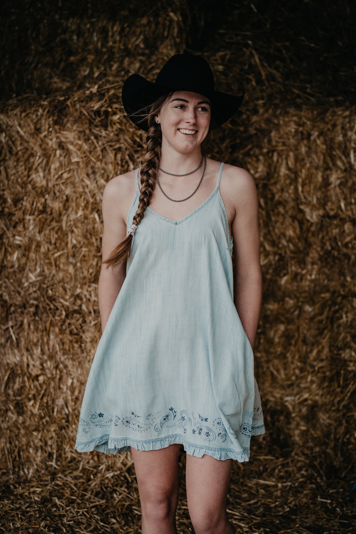 'Lorelei' Powder Blue Chambray Dress by Ariat (XS - XXL)