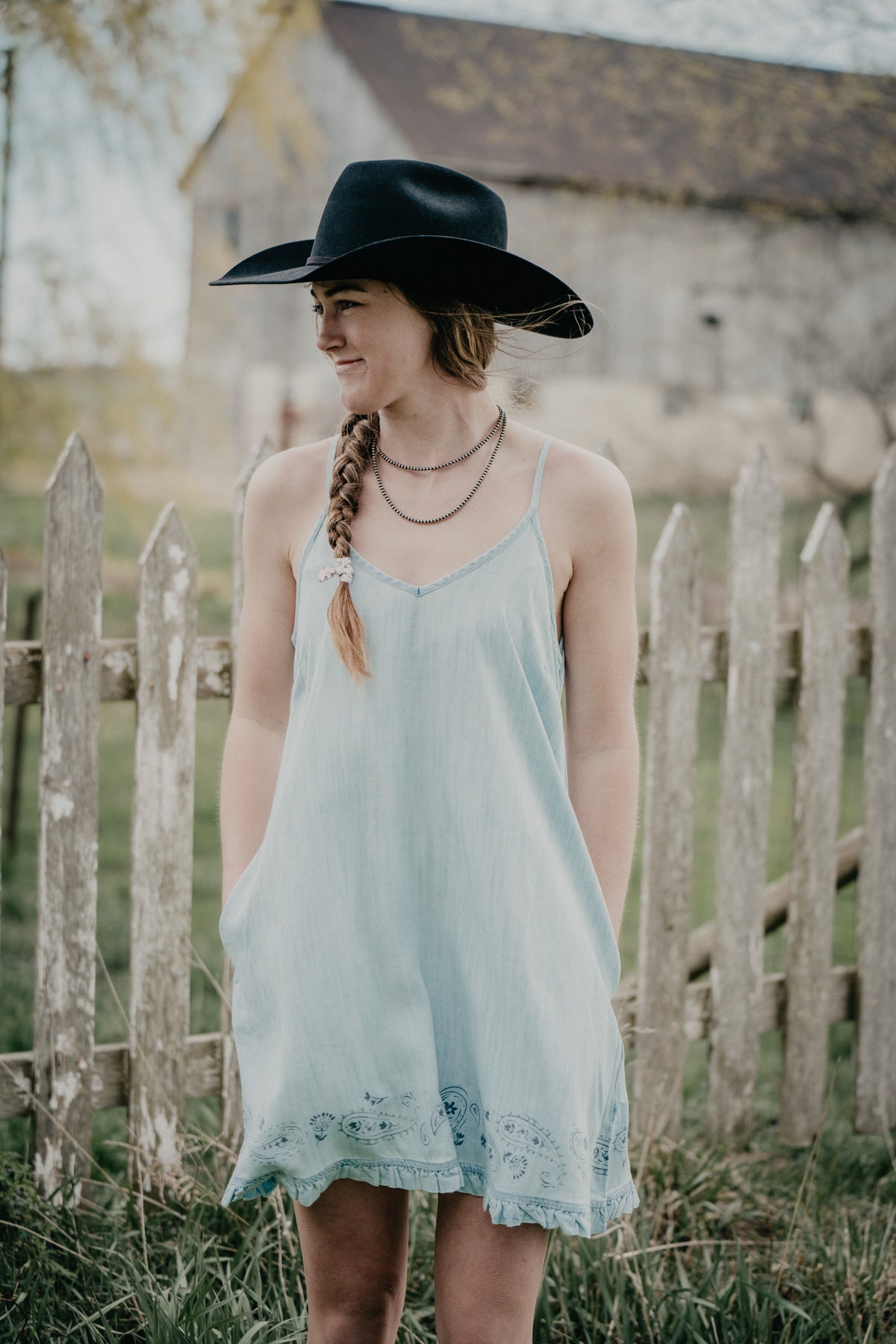 'Lorelei' Powder Blue Chambray Dress by Ariat (XS - XXL)