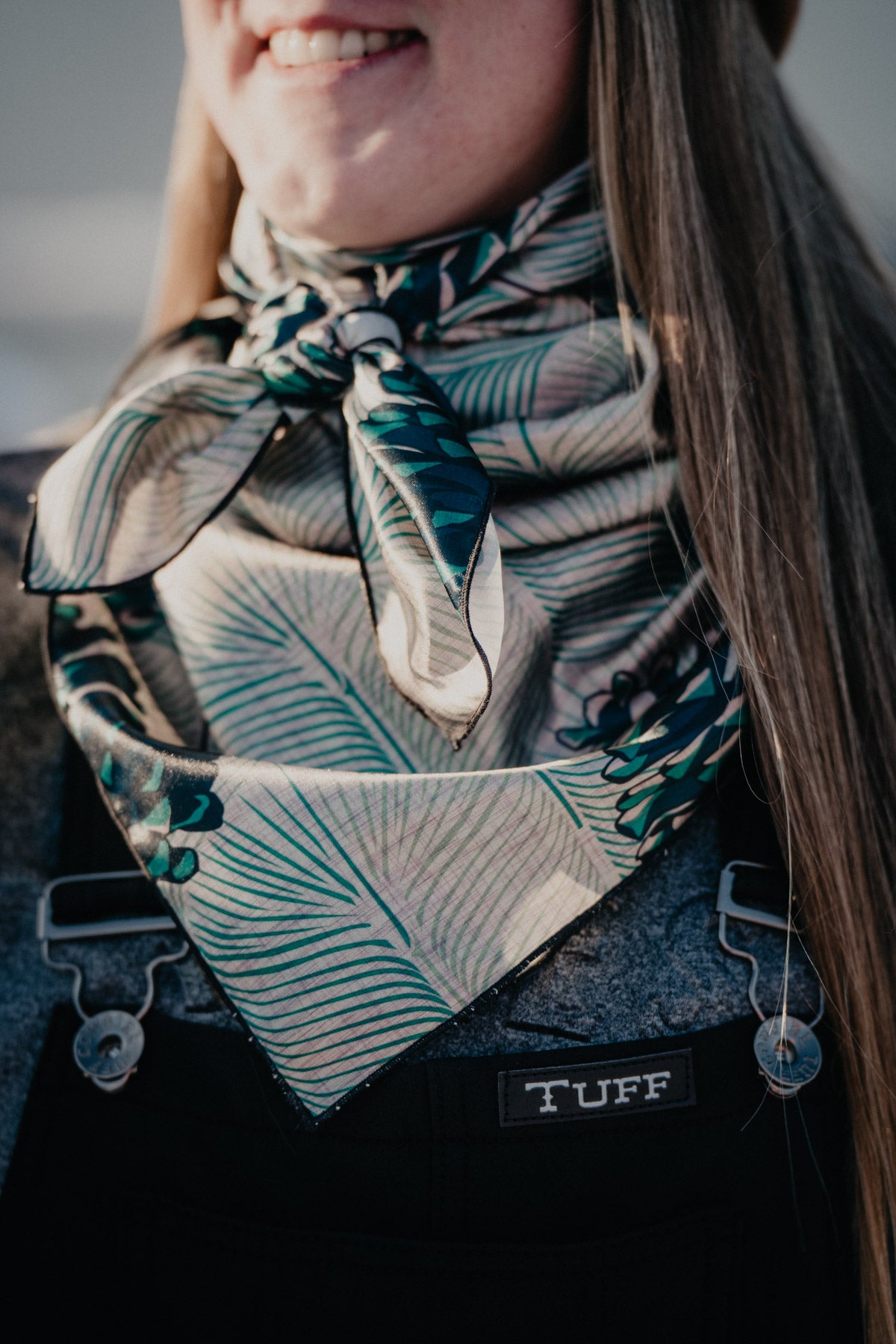 'Pinecone' Printed Satin Wild Rag