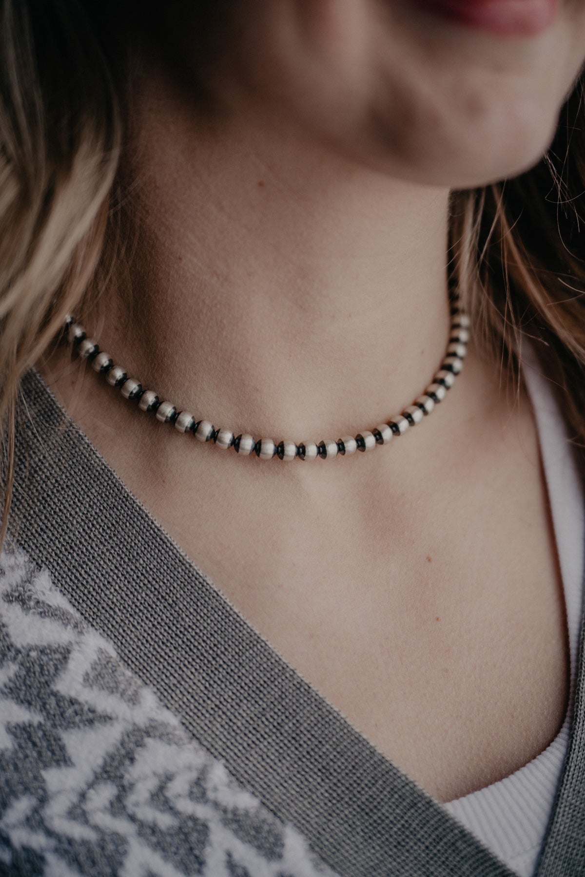 6mm 14" Genuine Navajo Pearl Necklace