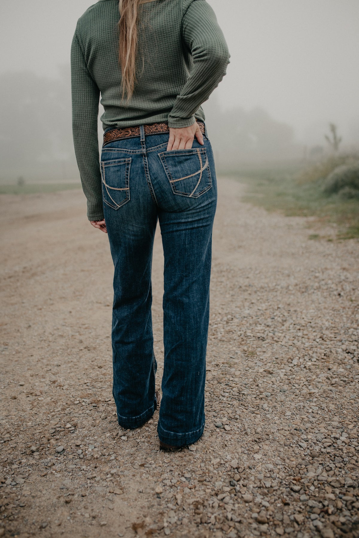 Womens Brady High Waist Boot Cut Jeans,Pure Western