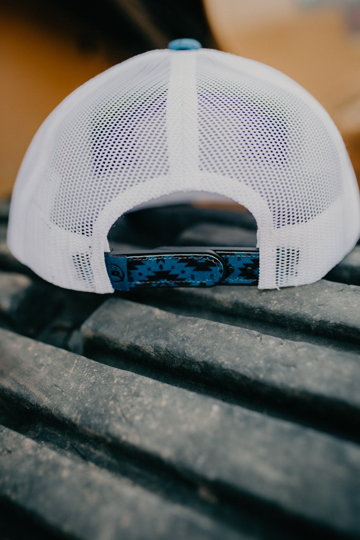 Hooey 'Tribe' 6-Panel Blue and Black Aztec Trucker Hat {Youth}