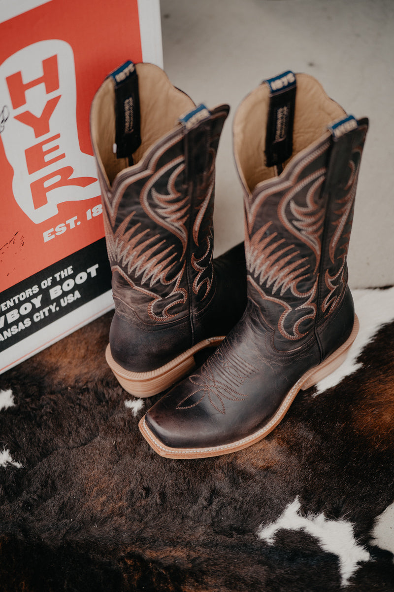 13" Hyer Leawood Women's BROWN Boots (Sizes 6-10, B/C Widths)