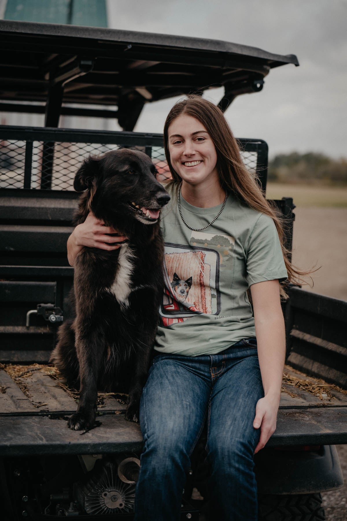 'Sidekick' Sage Green Cattle Dog Graphic T (XS - XXL)