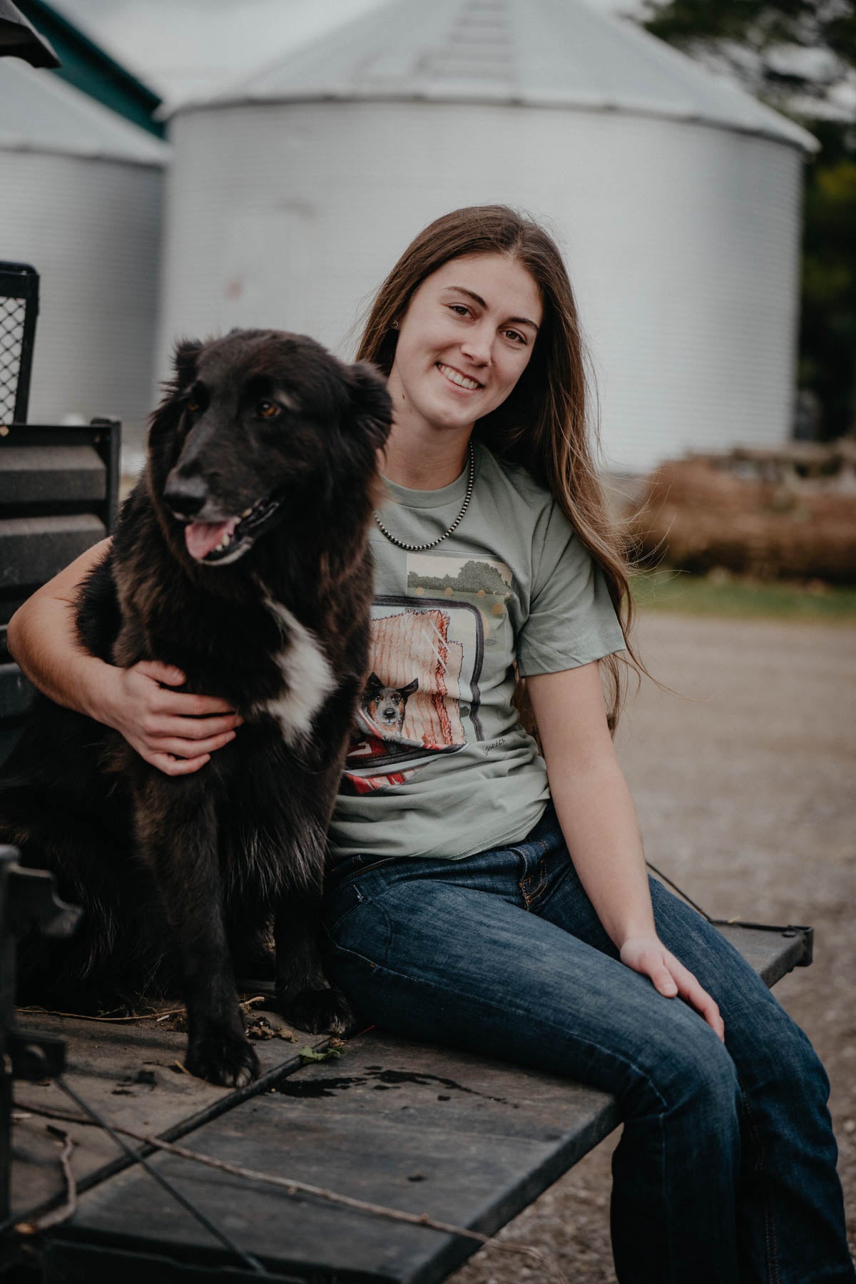 'Sidekick' Sage Green Cattle Dog Graphic T (XS - XXL)