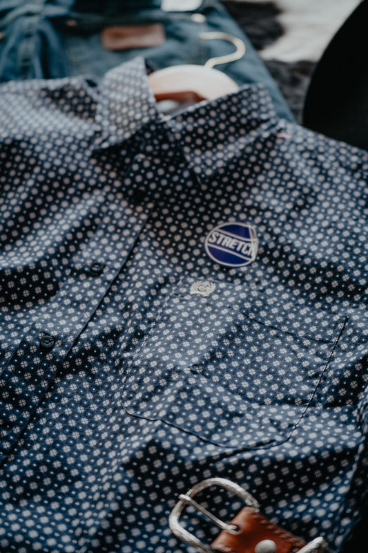 'Ricky' CINCH Men's Navy Button Up (S-XXL)