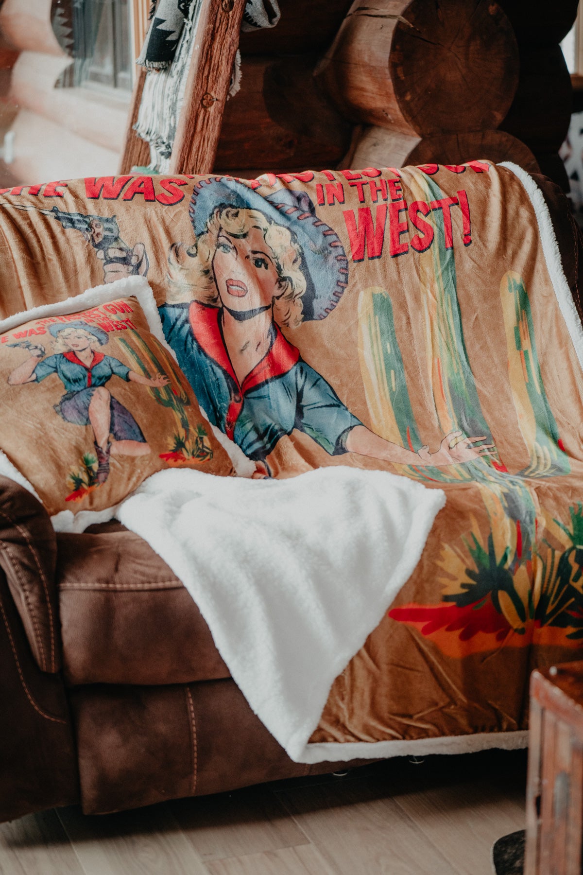 Western Printed Sherpa Throw (6 Patterns)