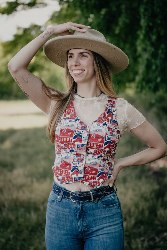 'Saylor' Ivory Short Sleeve Floral  Lace Top (M Only)