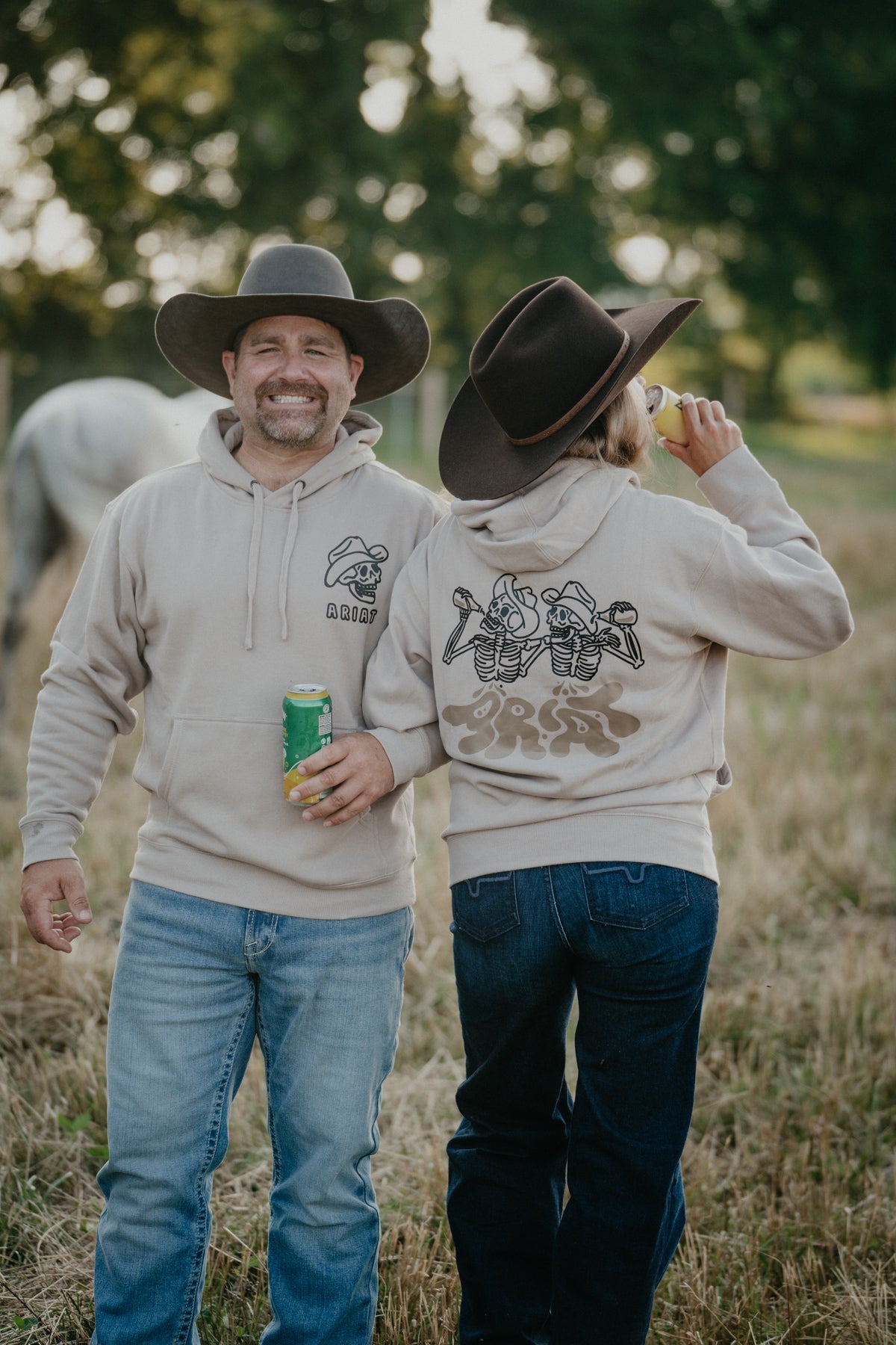 'Drinkin' Buddies' Men's Ariat Hoodie  (L-XL)