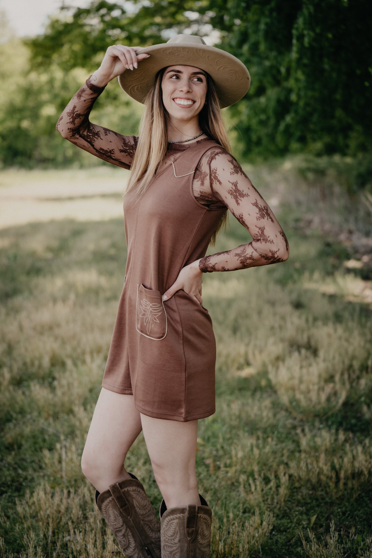 'Rylee' Brown Shift Dress (S-XL)
