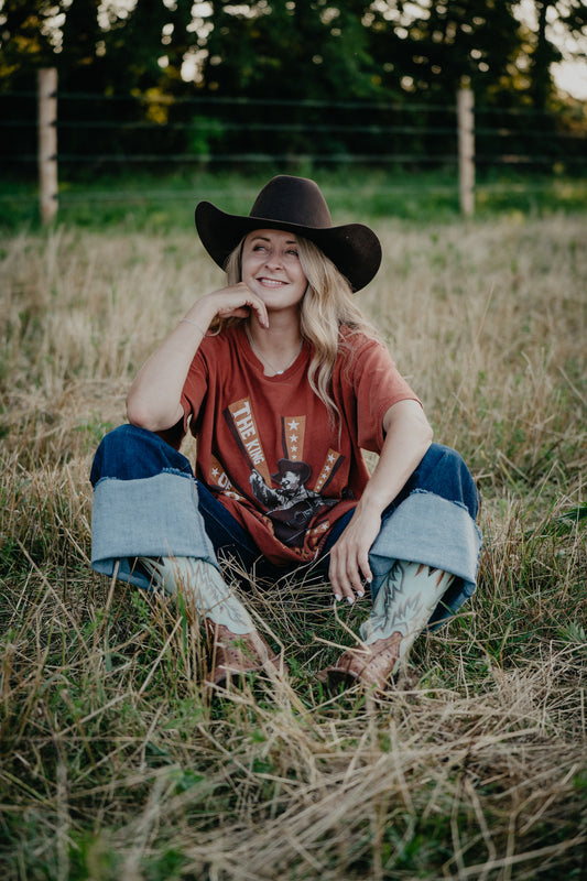 'Cowboy Rides Away' Women's Oversized George Strait Tee (M & L ONLY)