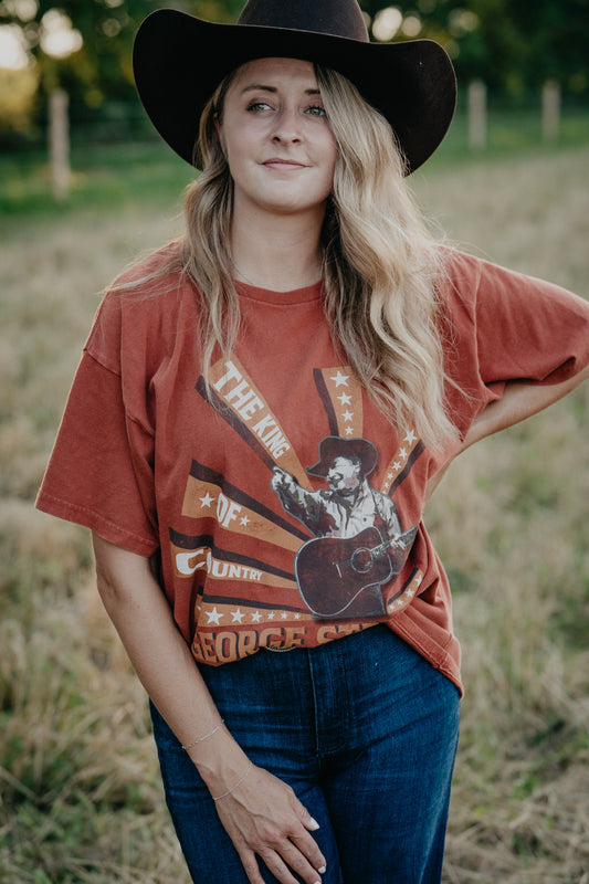 'Cowboy Rides Away' Women's Oversized George Strait Tee (M & L ONLY)