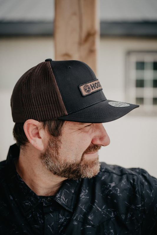 'Lock Up' 6 -Panel Brown and Black Trucker Hat