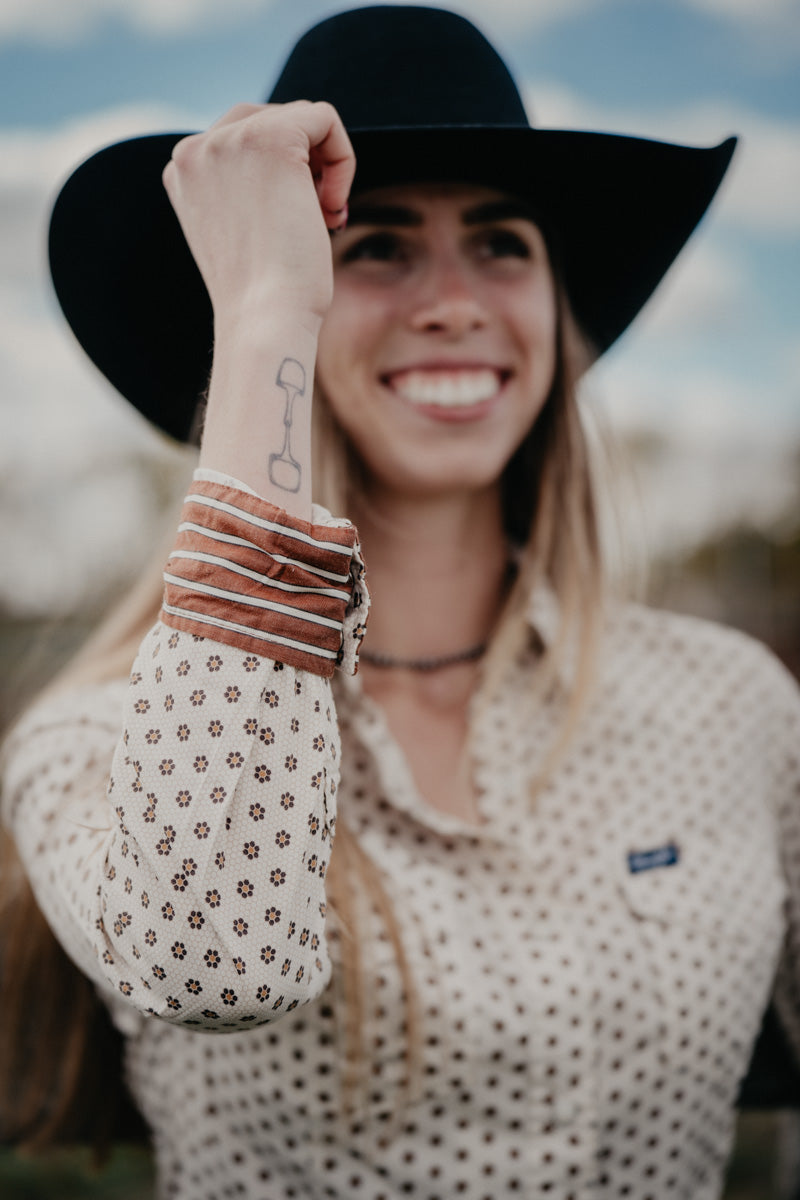 'Aurum' Honeycomb Floral Wrangler Pearl Snap (S-XL)