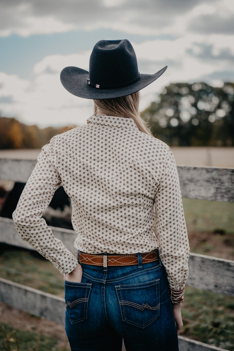 'Aurum' Honeycomb Floral Wrangler Pearl Snap (S-XL)