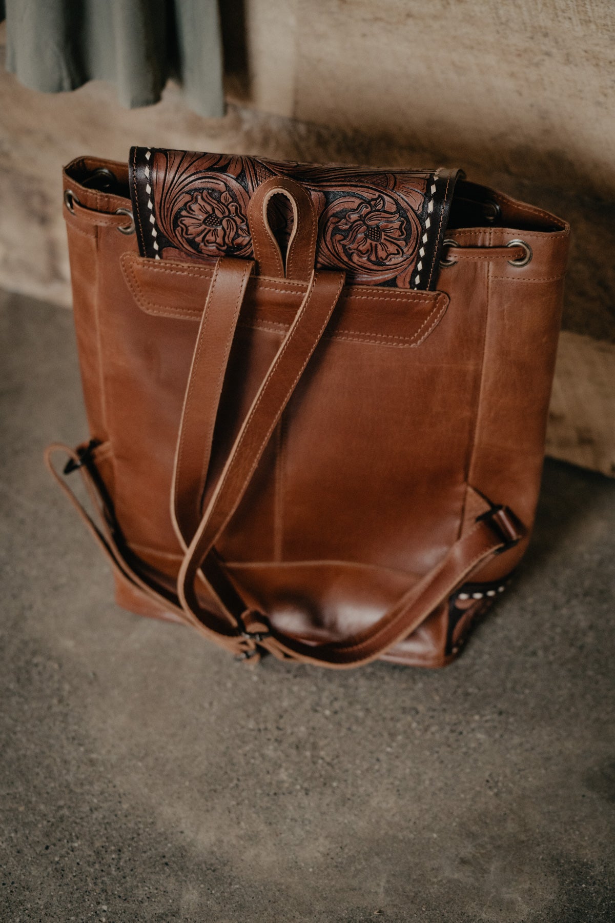 'Rory' Tooled Leather Back Pack (2 Options)