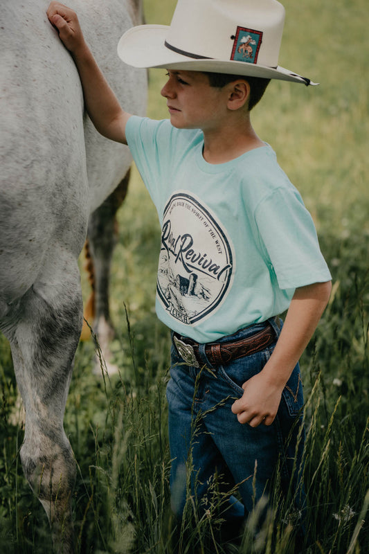 Youth CINCH Teal "Rural Revival" T-shirt (S-XL)