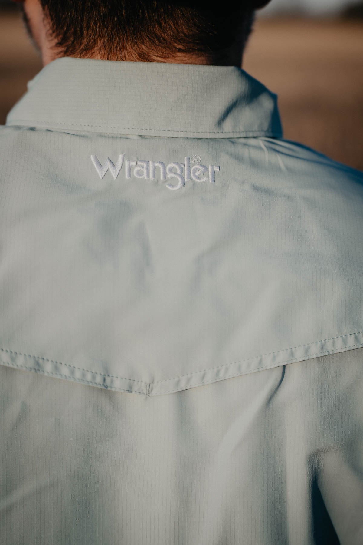 Men's Wrangler Performance Short Sleeve Pearl Snap Cyan (M-XXL)