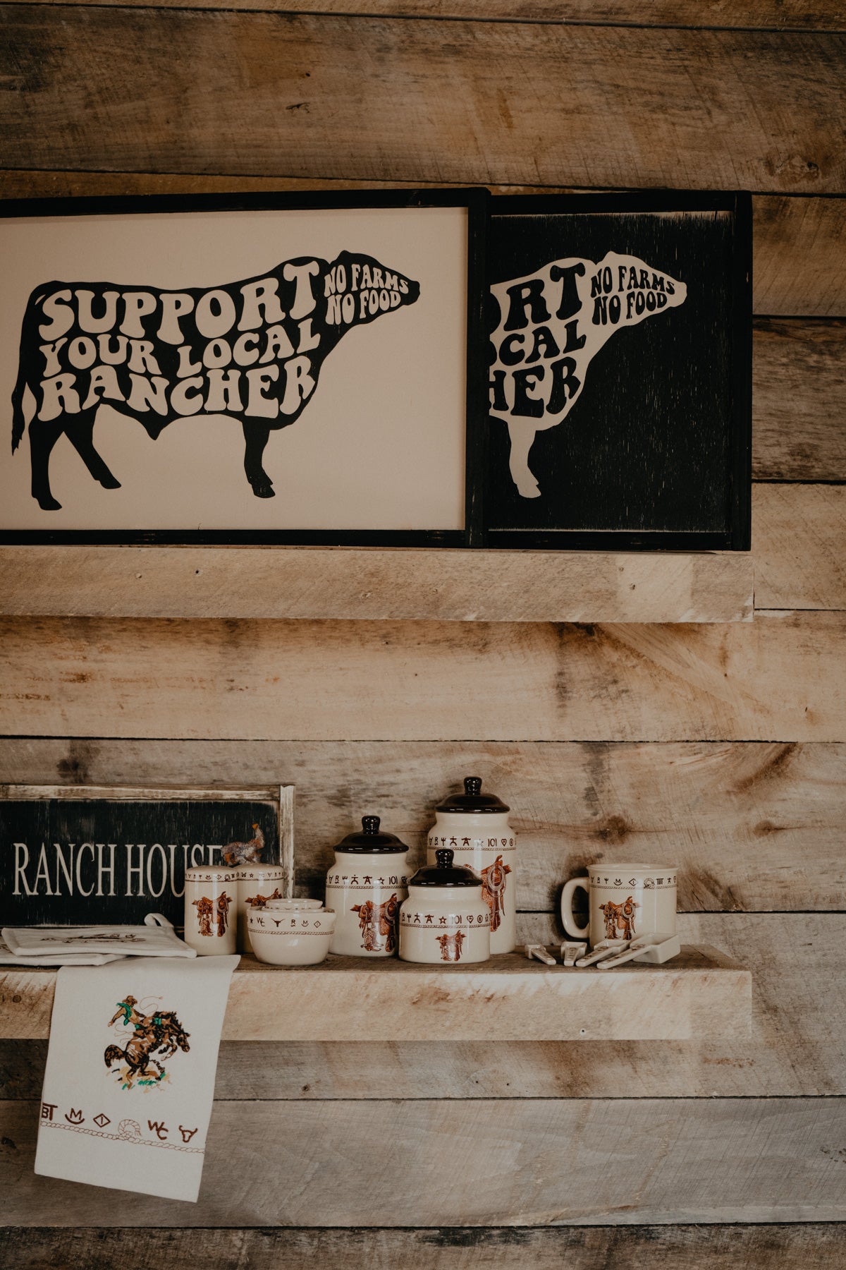 "Support Your Local Rancher" Handmade Rustic Wood Sign