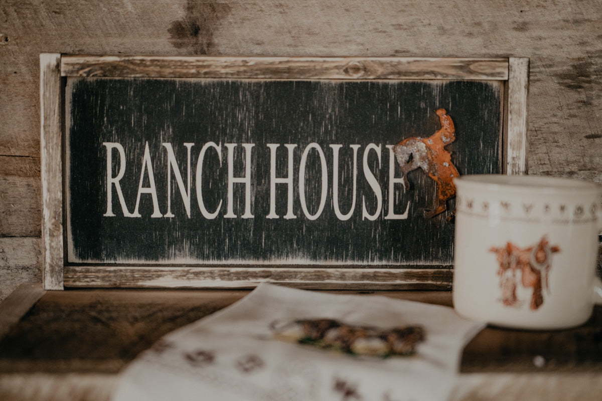 "Ranch House" Metal & Wood Handmade Sign