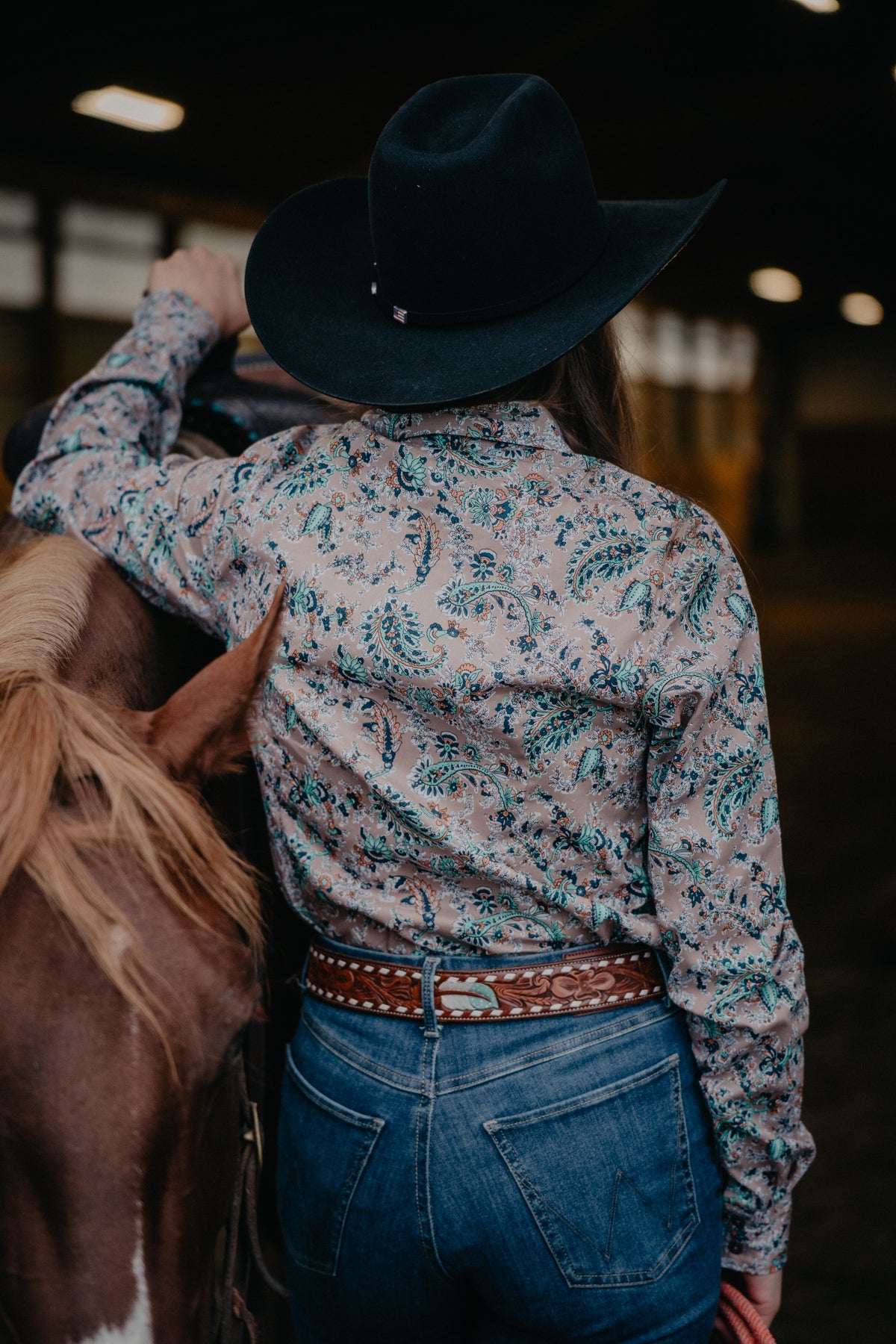 'Charlotte' Women's Long Sleeve Floral Paisley Button Up (XS-XXL)