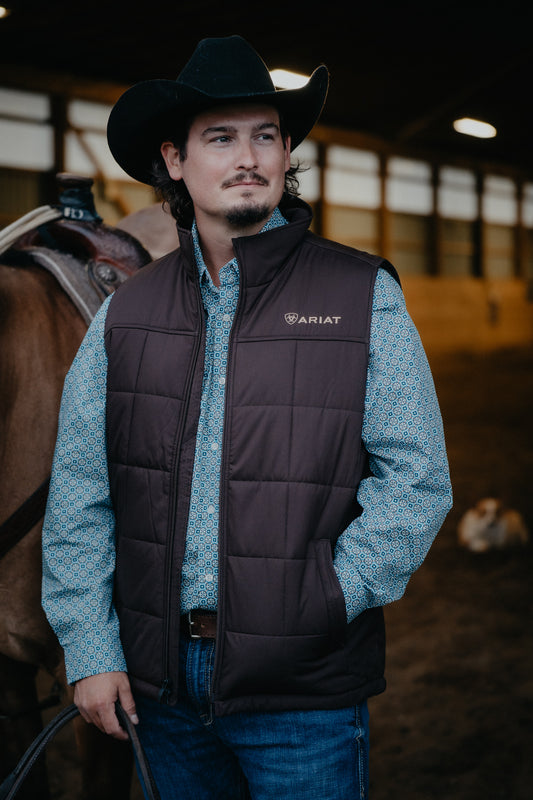 'Leroy' Men's Chocolate Brown Crius Insulated Vest (S-XXL)