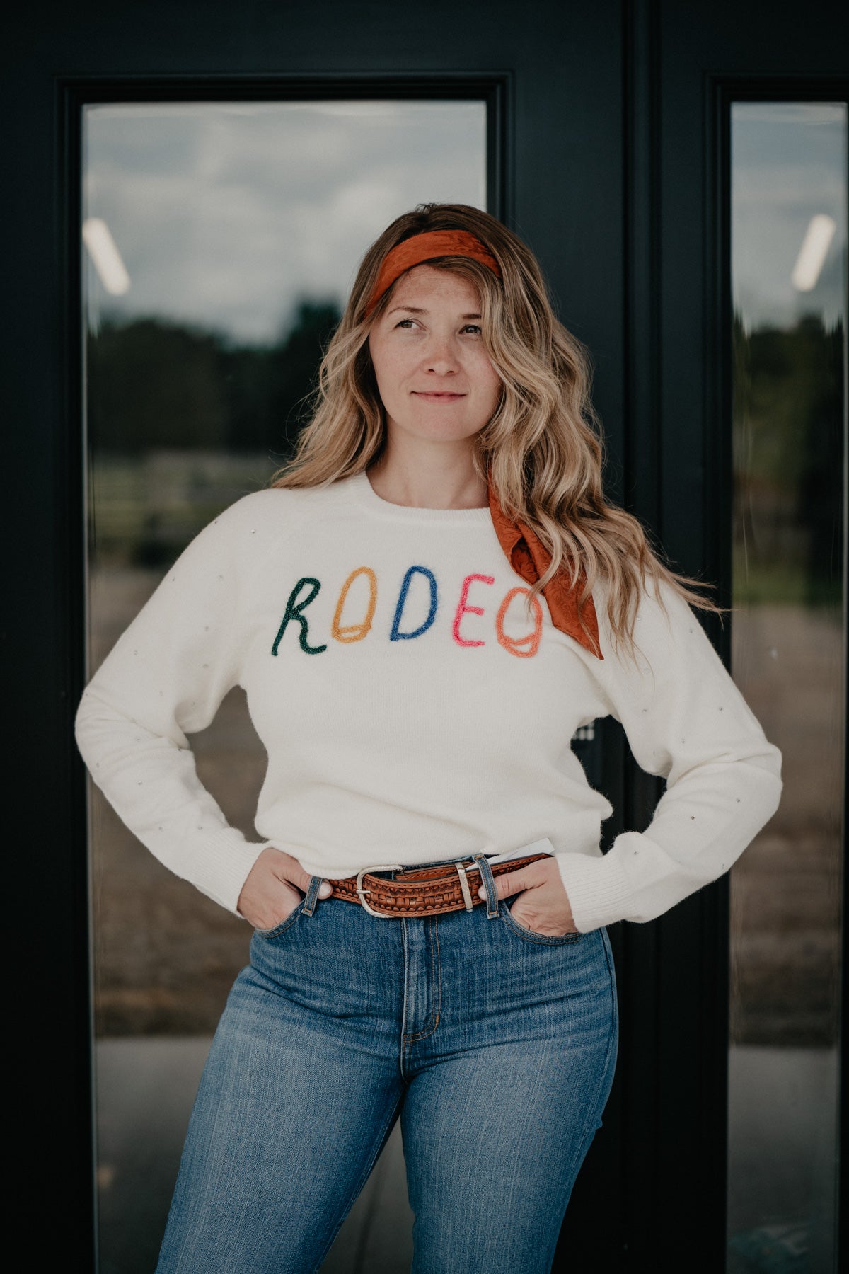 'Rodeo Queen' Rodeo Applique Knit Sweater (S - L)