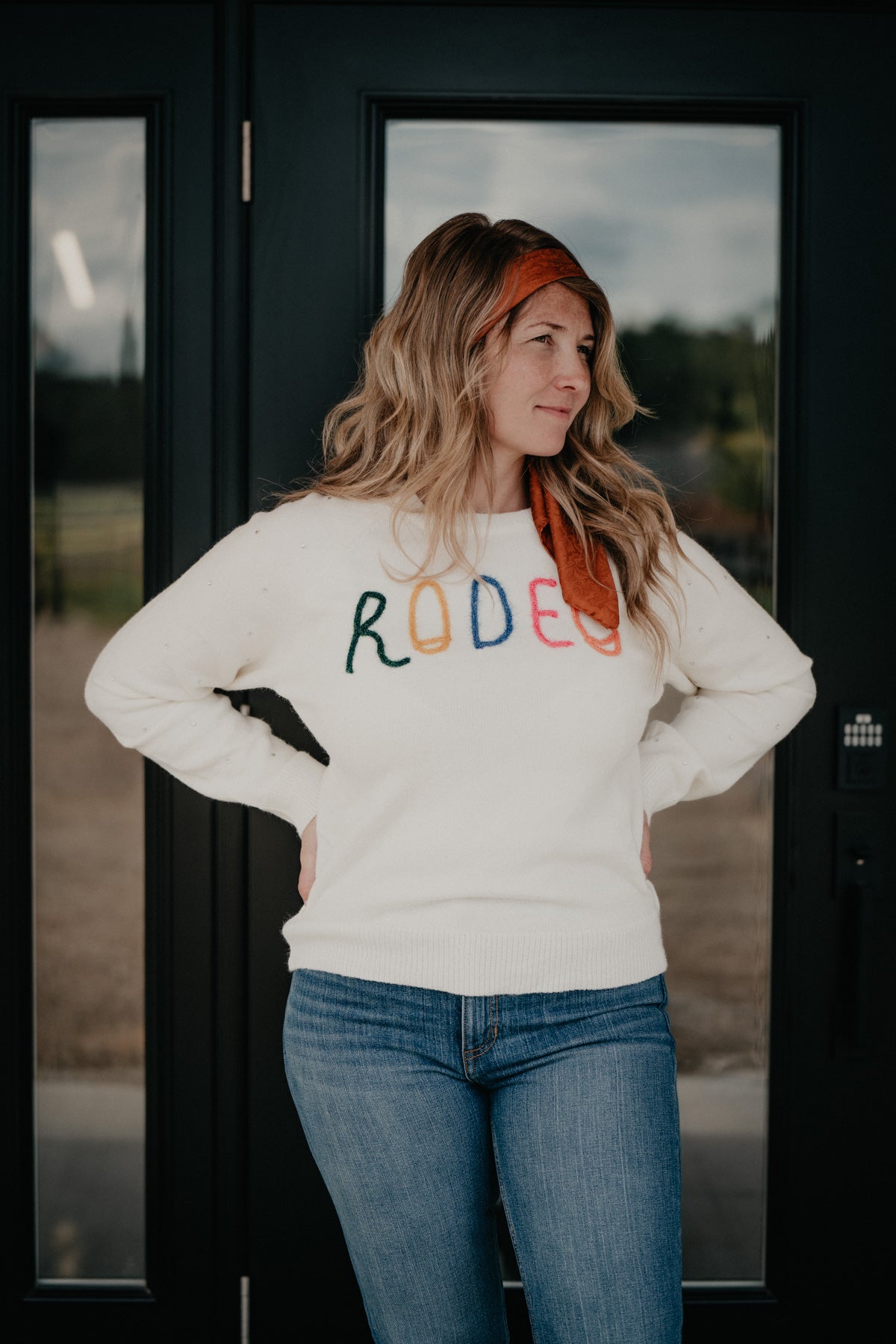 'Rodeo Queen' Rodeo Applique Knit Sweater (S - L)