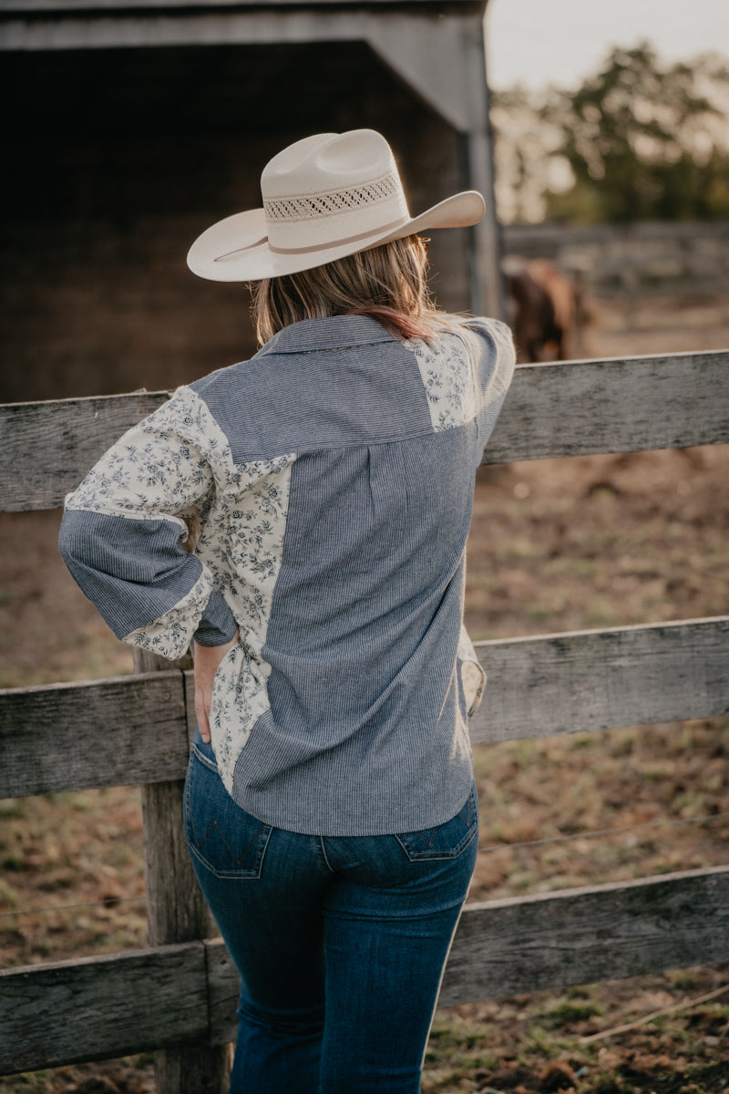 'Taya' Colour Block Button Down (S-L)