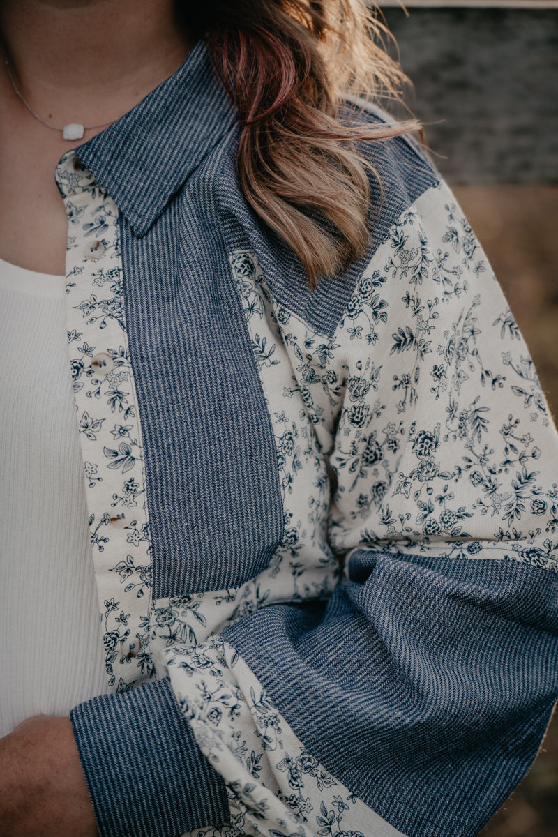 'Taya' Colour Block Button Down (S-L)